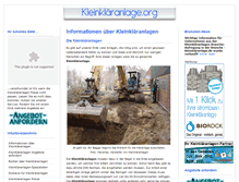 Tablet Screenshot of kleinklaeranlage.org
